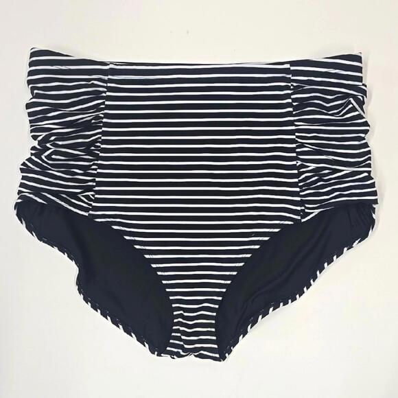 Joe Fresh Other - Joe Fresh Black and White Striped Swim Bottoms 1x